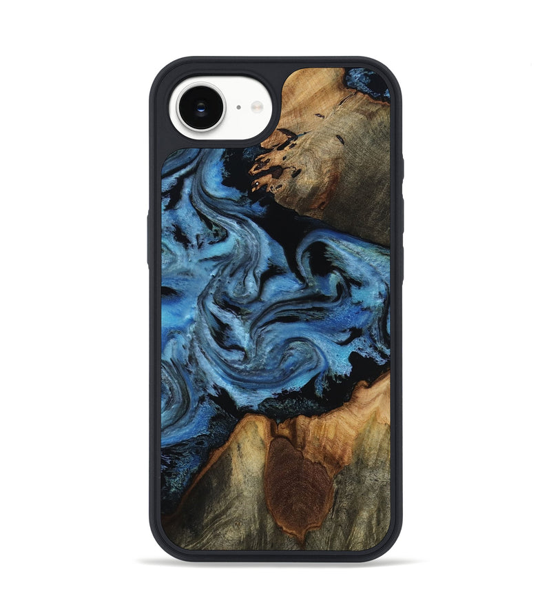 iPhone 16e Wood Phone Case - Kadeem (Blue, 817508)