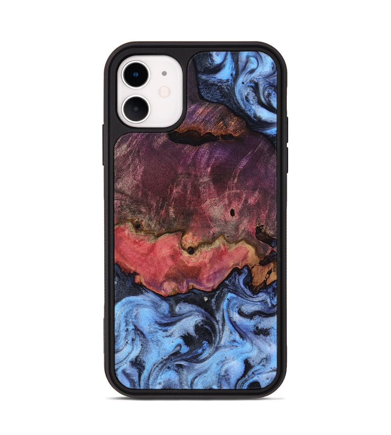iPhone 11 Wood Phone Case - Chrissy (Blue, 817516)