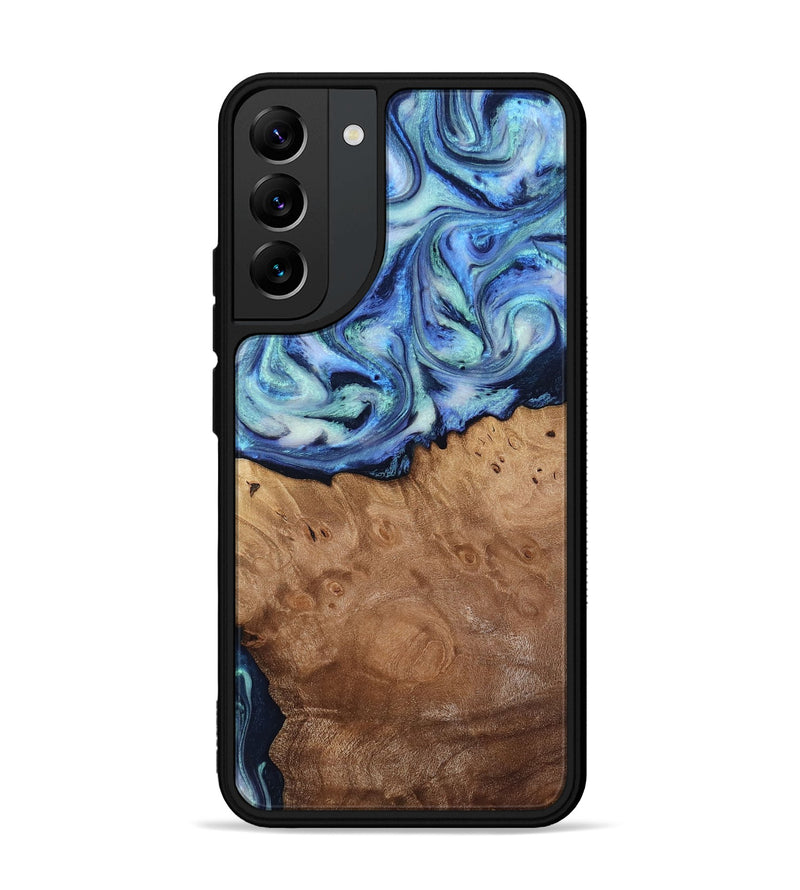 Galaxy S22 Plus Wood Phone Case - Carlene (Blue, 817538)