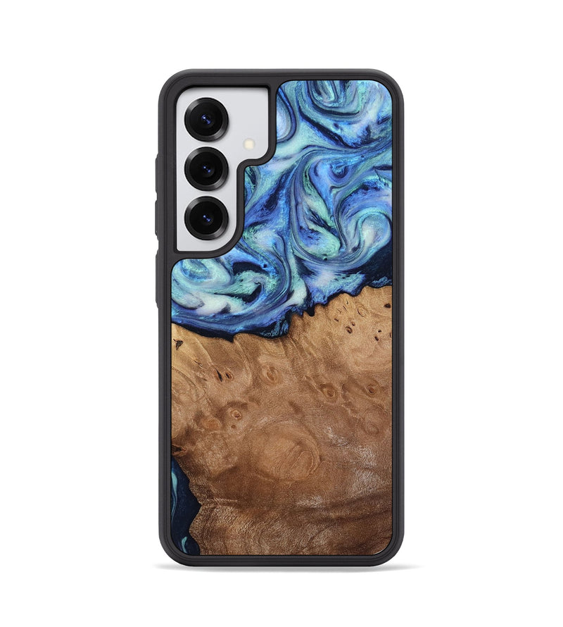 Galaxy S25 Wood Phone Case - Carlene (Blue, 817538)