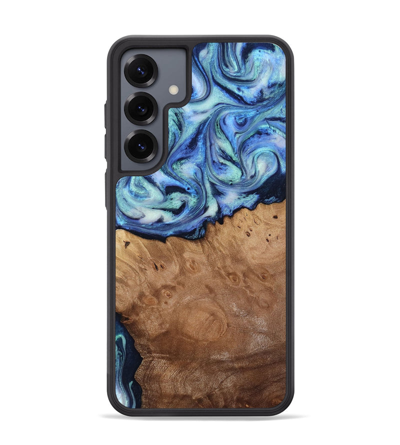 Galaxy S25 Plus Wood Phone Case - Carlene (Blue, 817538)