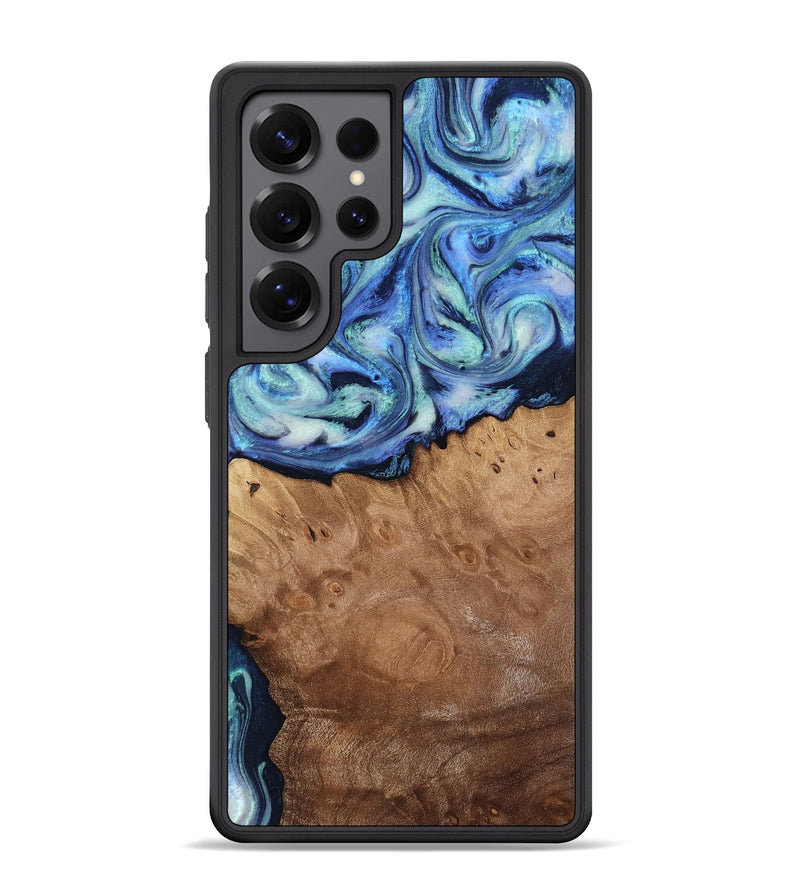 Galaxy S25 Ultra Wood Phone Case - Carlene (Blue, 817538)