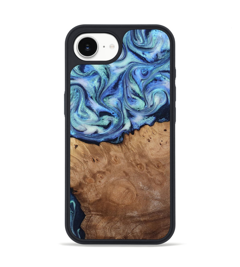 iPhone 16e Wood Phone Case - Carlene (Blue, 817538)