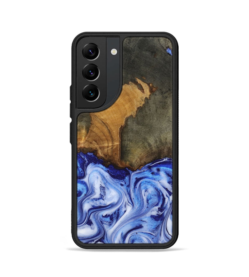 Galaxy S22 Wood Phone Case - Zayla (Blue, 817539)