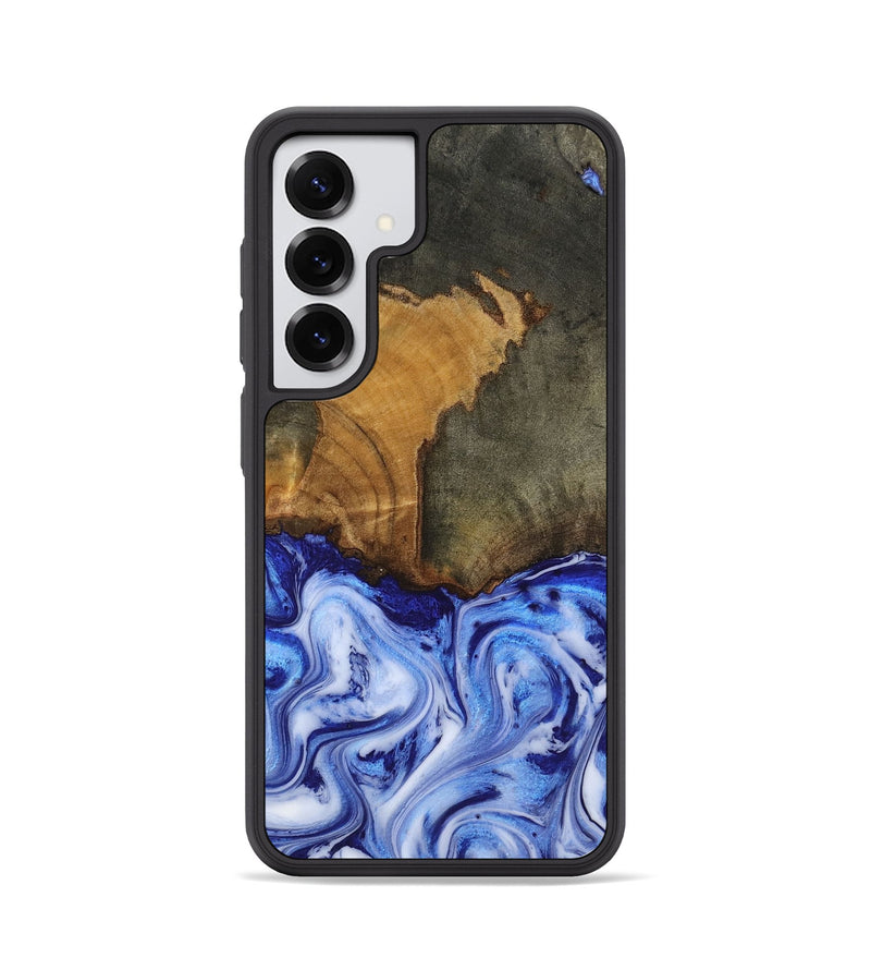 Galaxy S25 Wood Phone Case - Zayla (Blue, 817539)