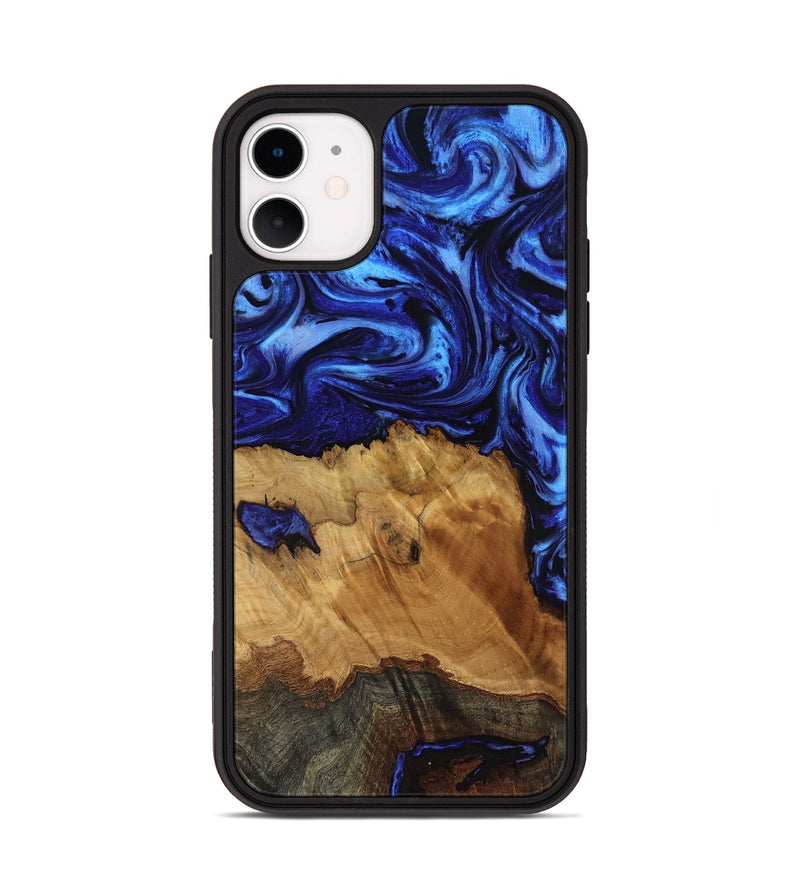 iPhone 11 Wood Phone Case - Morris (Blue, 817540)