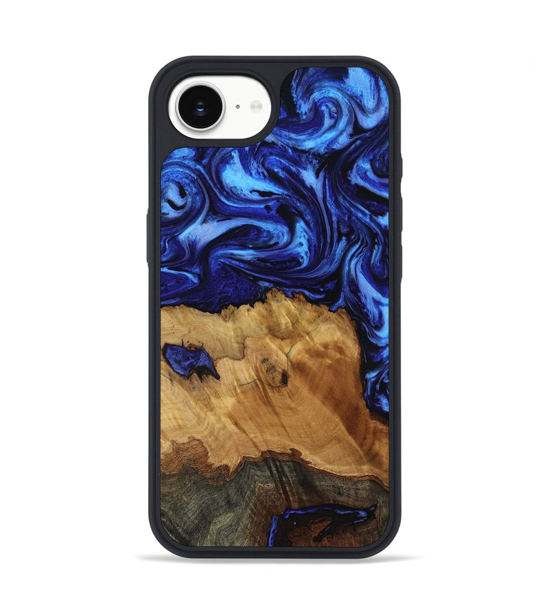 iPhone 16e Wood Phone Case - Morris (Blue, 817540)