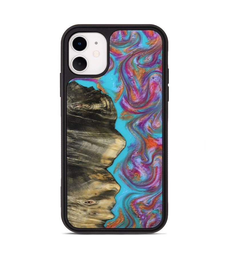 iPhone 11 Wood Phone Case - Louella (Blue, 817542)