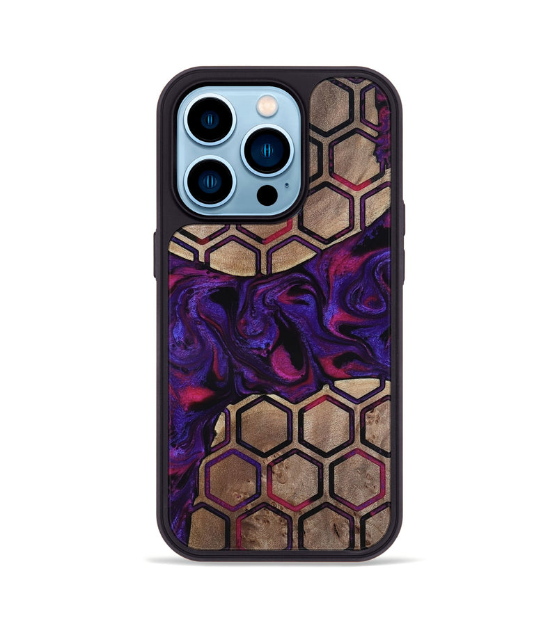 iPhone 14 Pro Wood Phone Case - Malayah (Pattern, 817563)