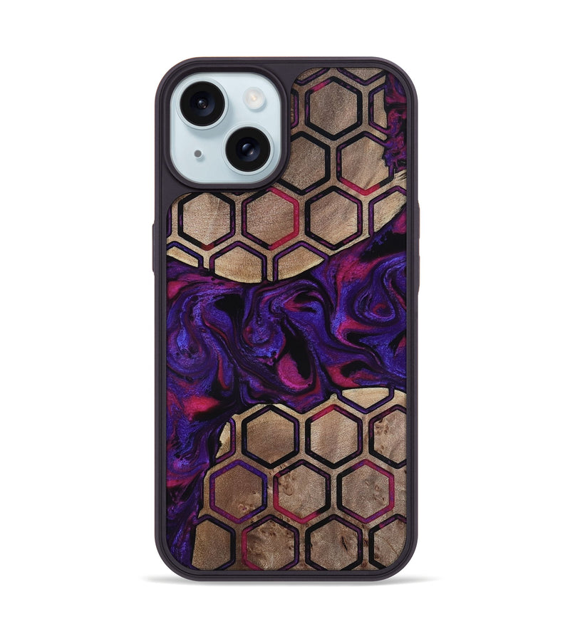 iPhone 15 Wood Phone Case - Malayah (Pattern, 817563)