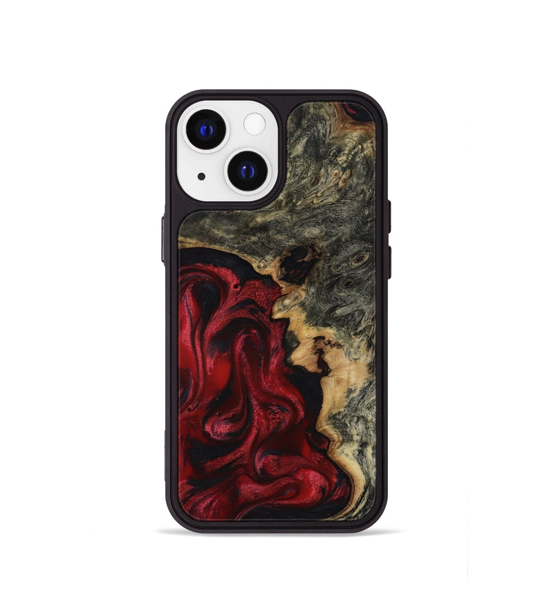 iPhone 13 mini Wood Phone Case - Larissa (Red, 817617)