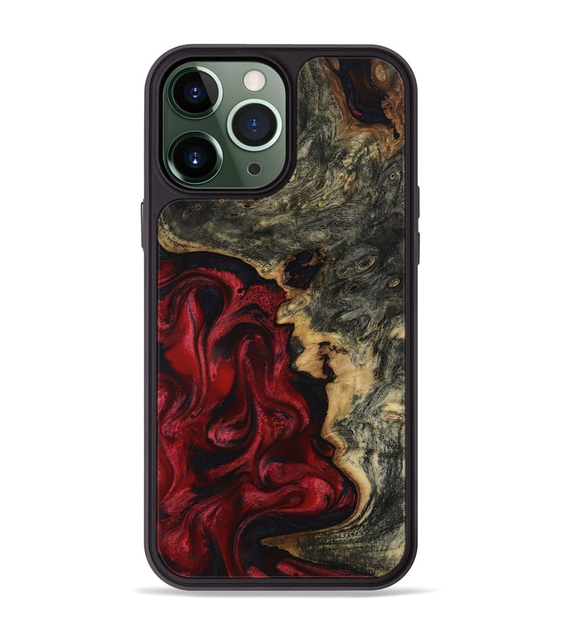 iPhone 13 Pro Max Wood Phone Case - Larissa (Red, 817617)
