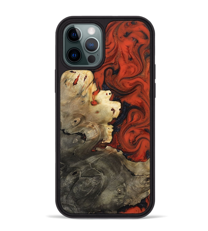 iPhone 12 Pro Max Wood Phone Case - Chelsea (Red, 817618)