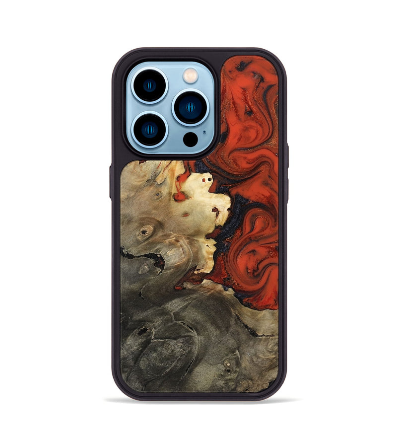 iPhone 14 Pro Wood Phone Case - Chelsea (Red, 817618)
