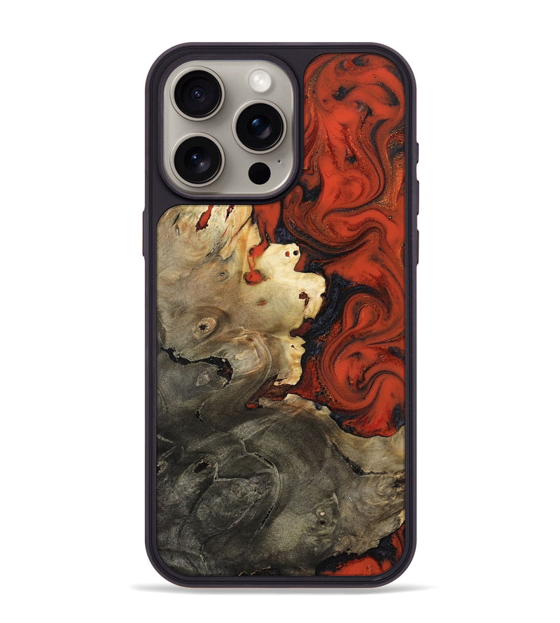 iPhone 15 Pro Max Wood Phone Case - Chelsea (Red, 817618)