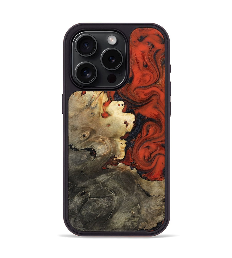 iPhone 15 Pro Wood Phone Case - Chelsea (Red, 817618)
