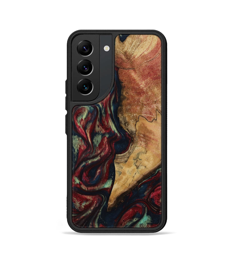 Galaxy S22 Wood Phone Case - Jenesis (Red, 817619)