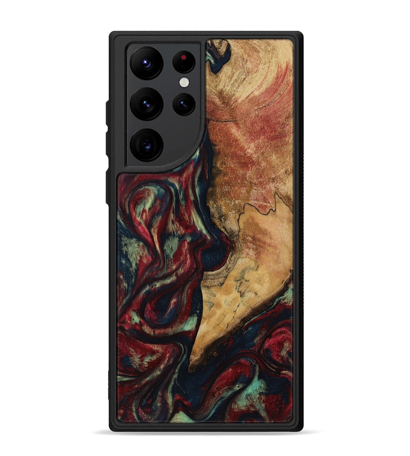 Galaxy S22 Ultra Wood Phone Case - Jenesis (Red, 817619)