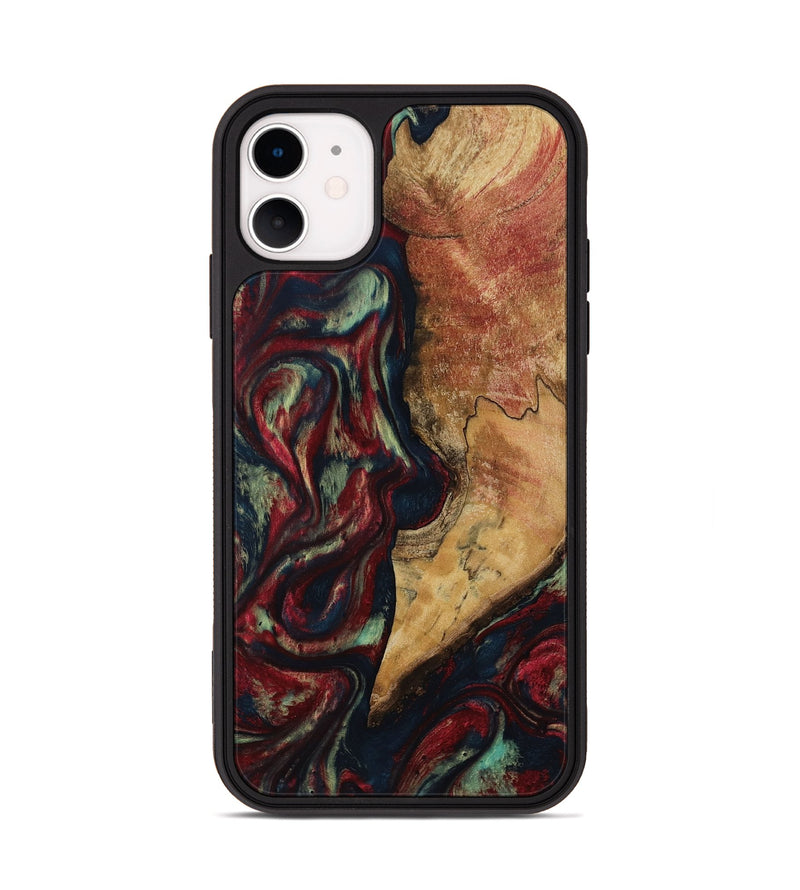 iPhone 11 Wood Phone Case - Jenesis (Red, 817619)