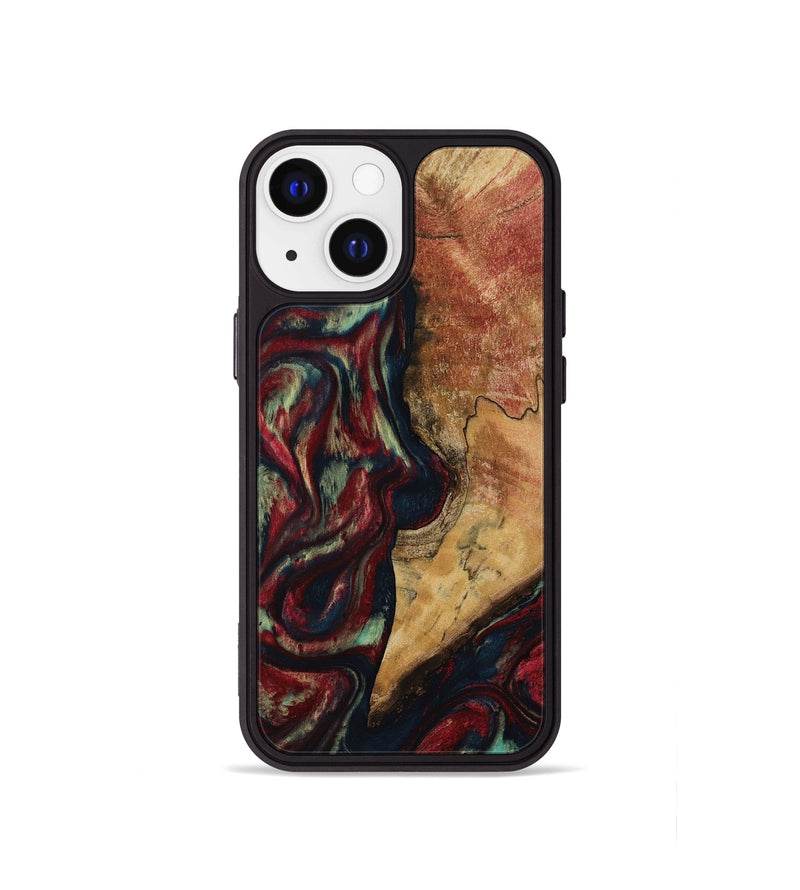 iPhone 13 mini Wood Phone Case - Jenesis (Red, 817619)