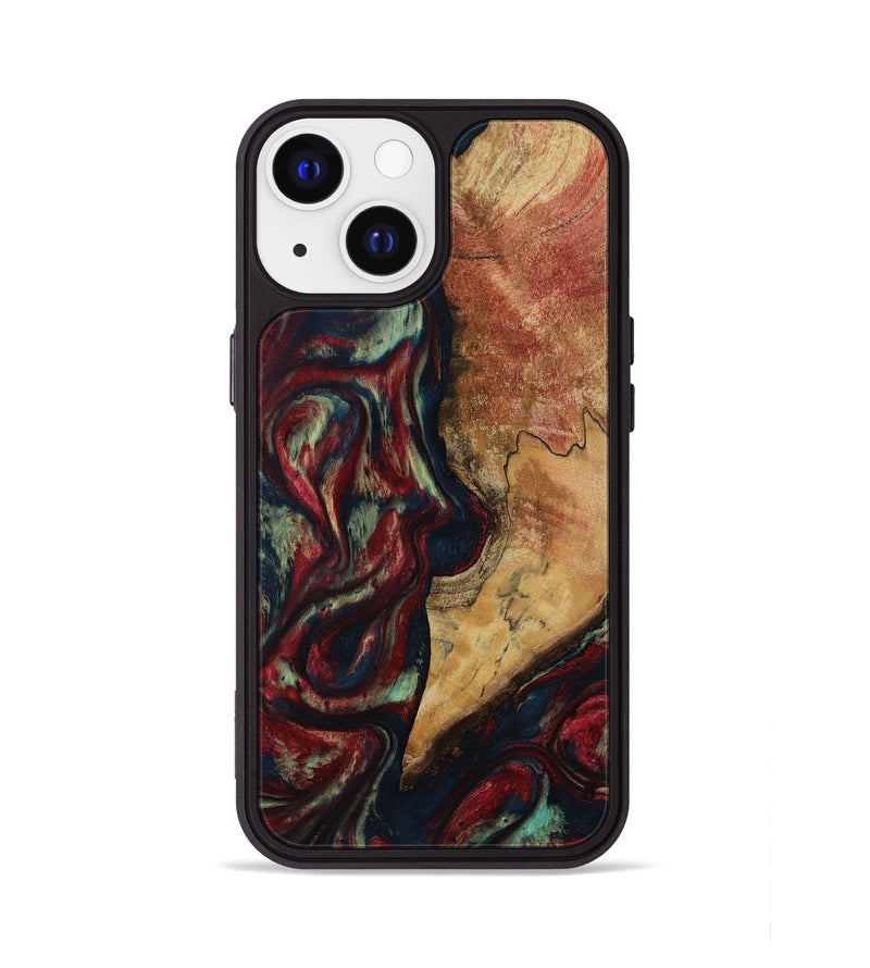 iPhone 13 Wood Phone Case - Jenesis (Red, 817619)