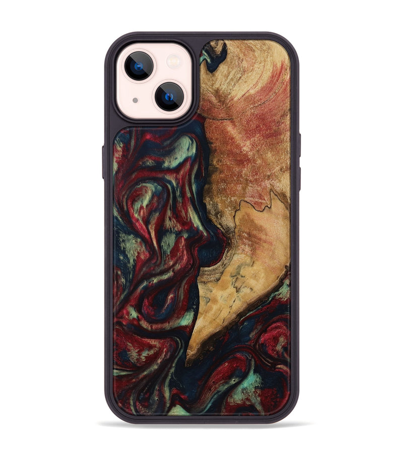 iPhone 14 Plus Wood Phone Case - Jenesis (Red, 817619)