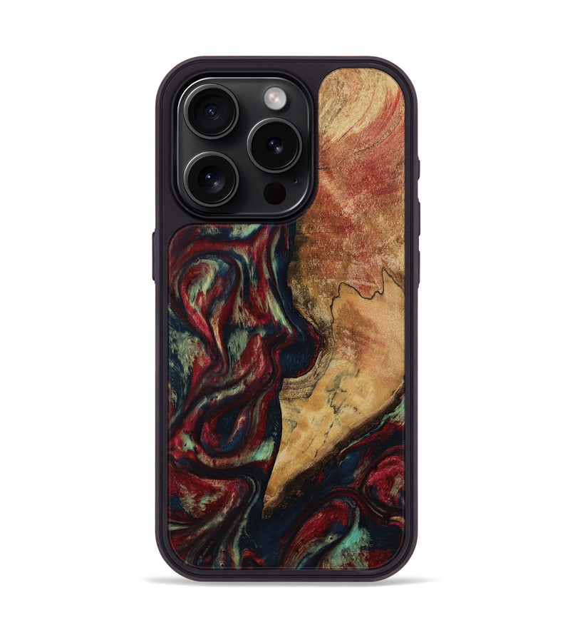 iPhone 15 Pro Wood Phone Case - Jenesis (Red, 817619)