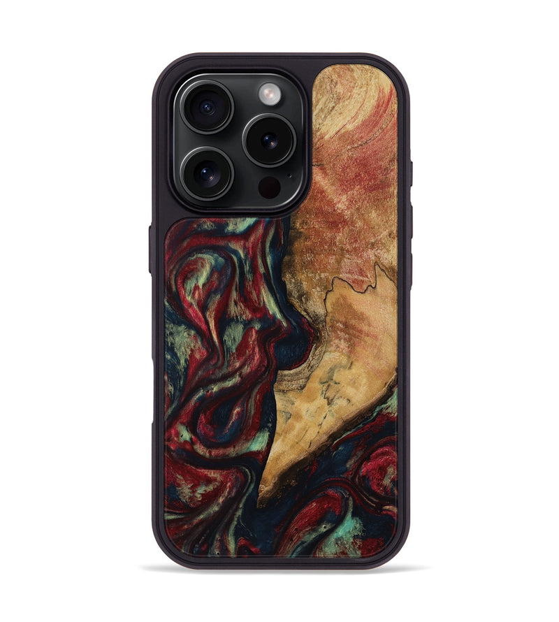 iPhone 16 Pro Wood Phone Case - Jenesis (Red, 817619)