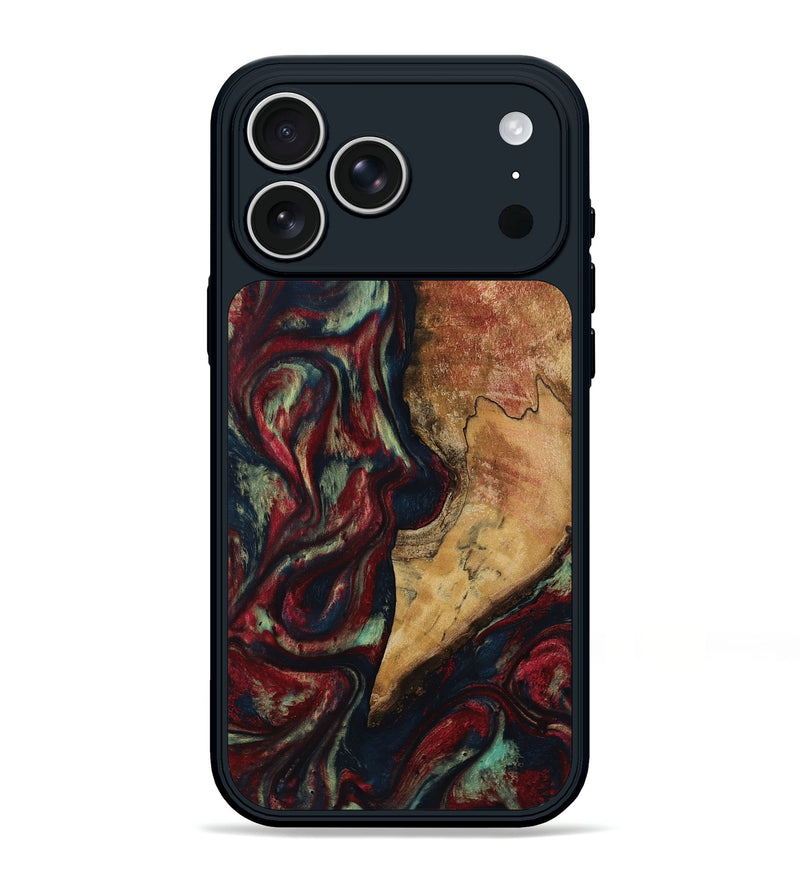 iPhone 17 Pro Max Wood Phone Case - Jenesis (Red, 817619)