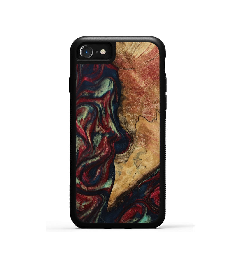 iPhone SE Wood Phone Case - Jenesis (Red, 817619)