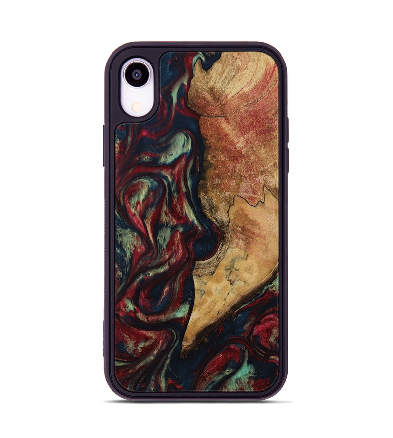 iPhone Xr Wood Phone Case - Jenesis (Red, 817619)