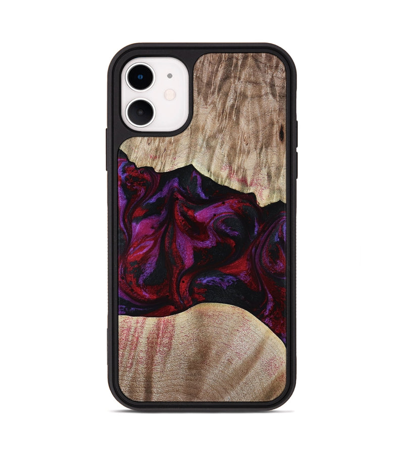iPhone 11 Wood Phone Case - Eliana (Red, 817620)