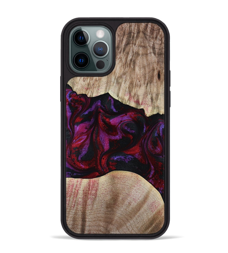 iPhone 12 Pro Max Wood Phone Case - Eliana (Red, 817620)
