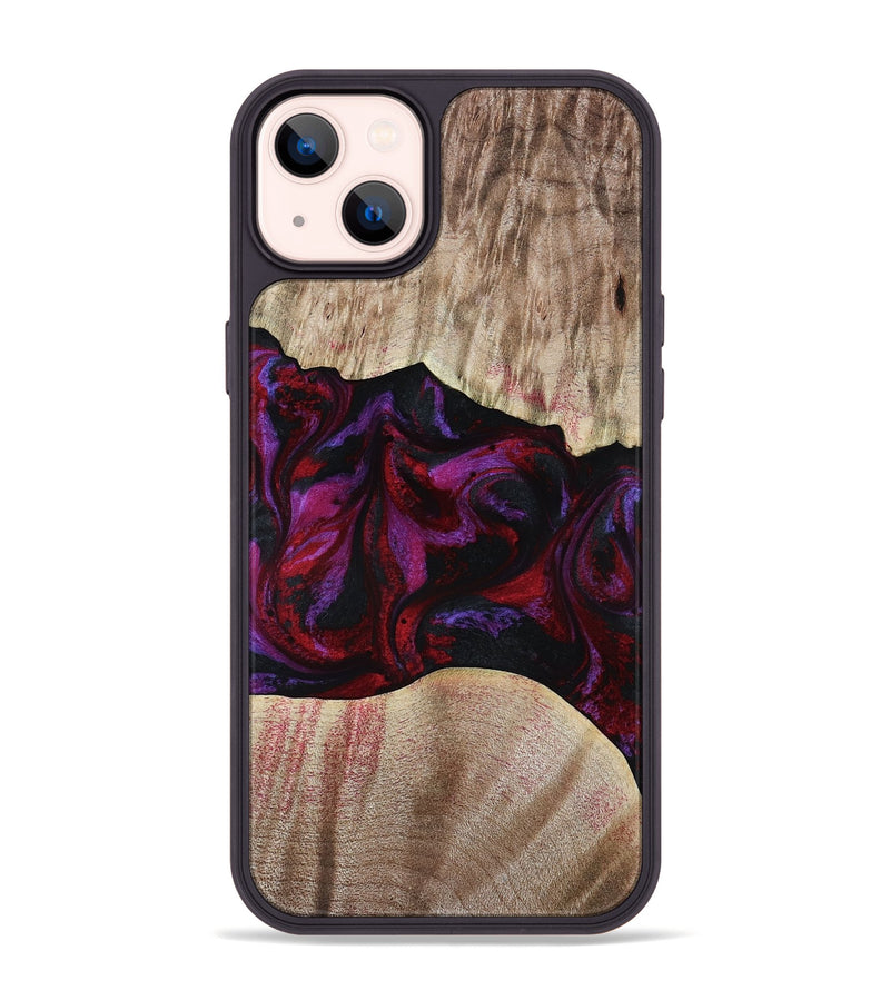 iPhone 14 Plus Wood Phone Case - Eliana (Red, 817620)