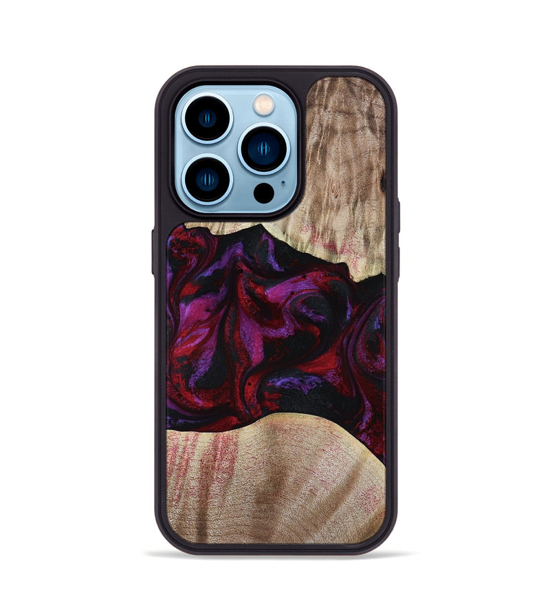 iPhone 14 Pro Wood Phone Case - Eliana (Red, 817620)