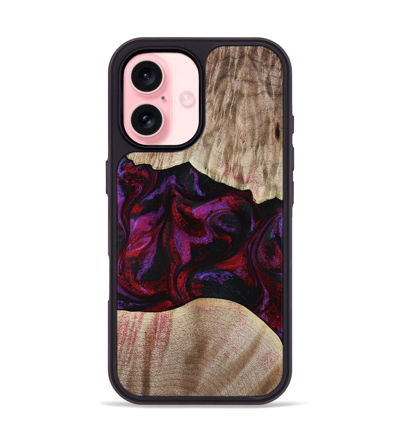 iPhone 16 Wood Phone Case - Eliana (Red, 817620)