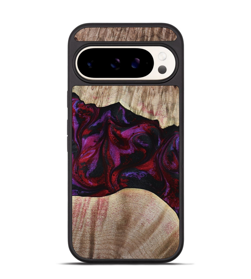 Pixel 9 Wood Phone Case - Eliana (Red, 817620)