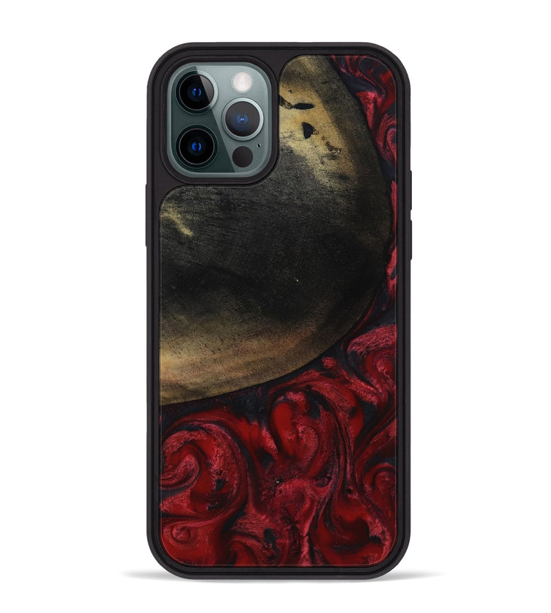 iPhone 12 Pro Max Wood Phone Case - Jovanni (Red, 817621)