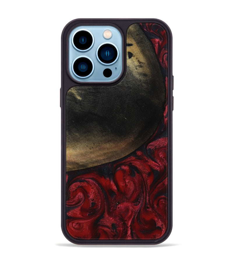 iPhone 14 Pro Max Wood Phone Case - Jovanni (Red, 817621)