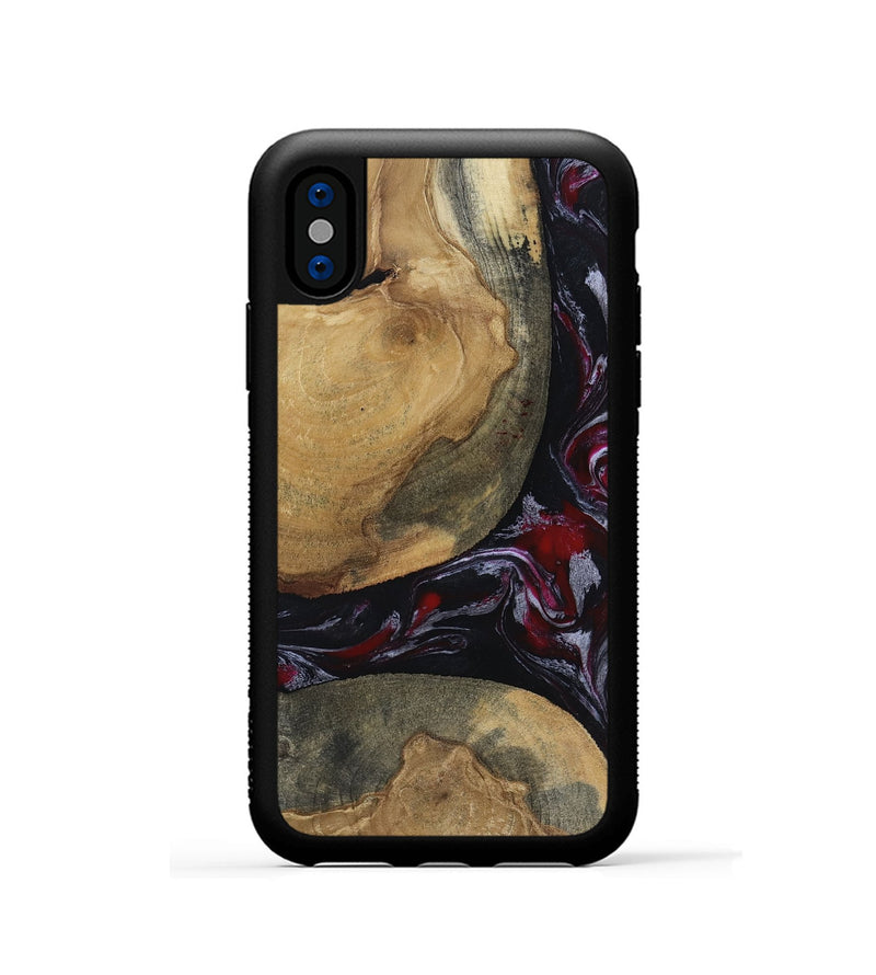 iPhone Xs Wood Phone Case - Zelda (Red, 817623)