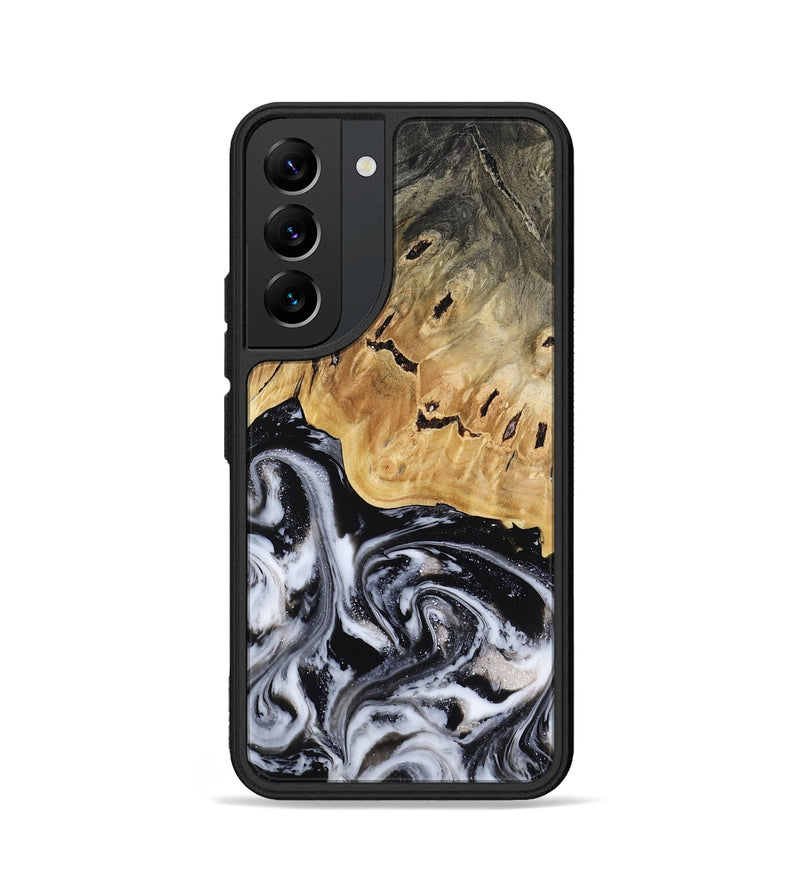Galaxy S22 Wood Phone Case - Oscar (Black & White, 817626)