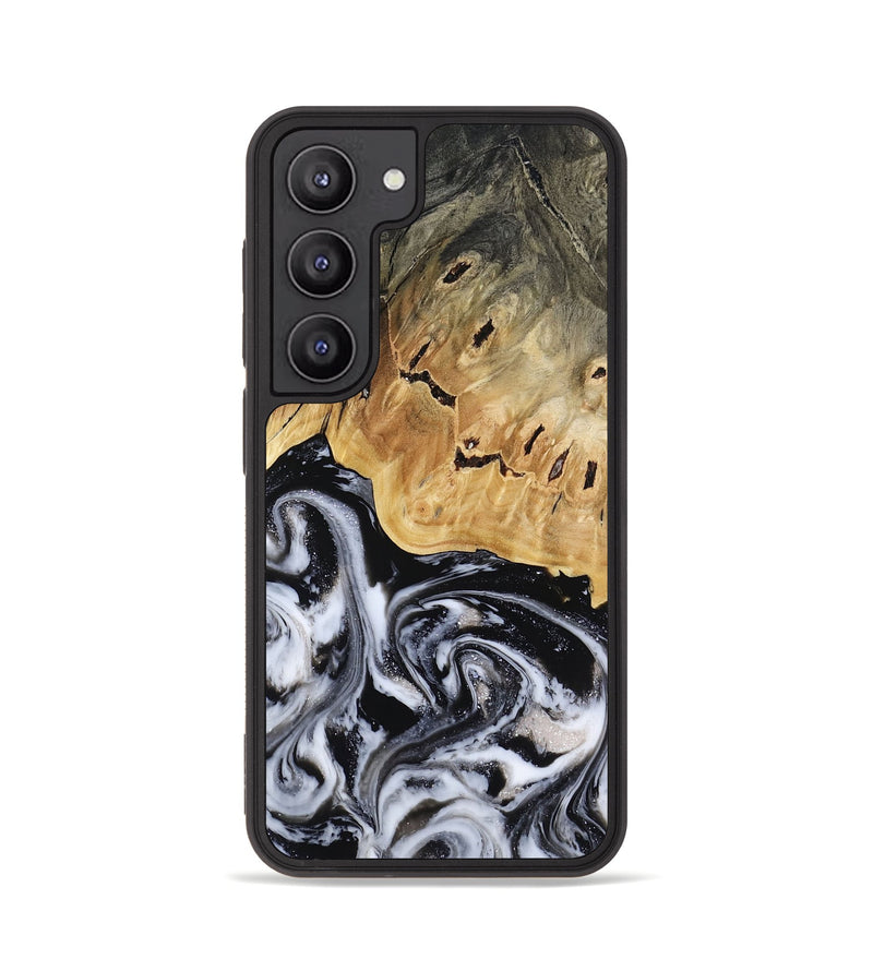 Galaxy S23 Wood Phone Case - Oscar (Black & White, 817626)