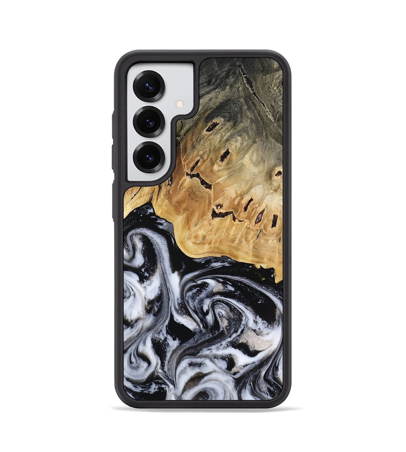 Galaxy S25 Wood Phone Case - Oscar (Black & White, 817626)
