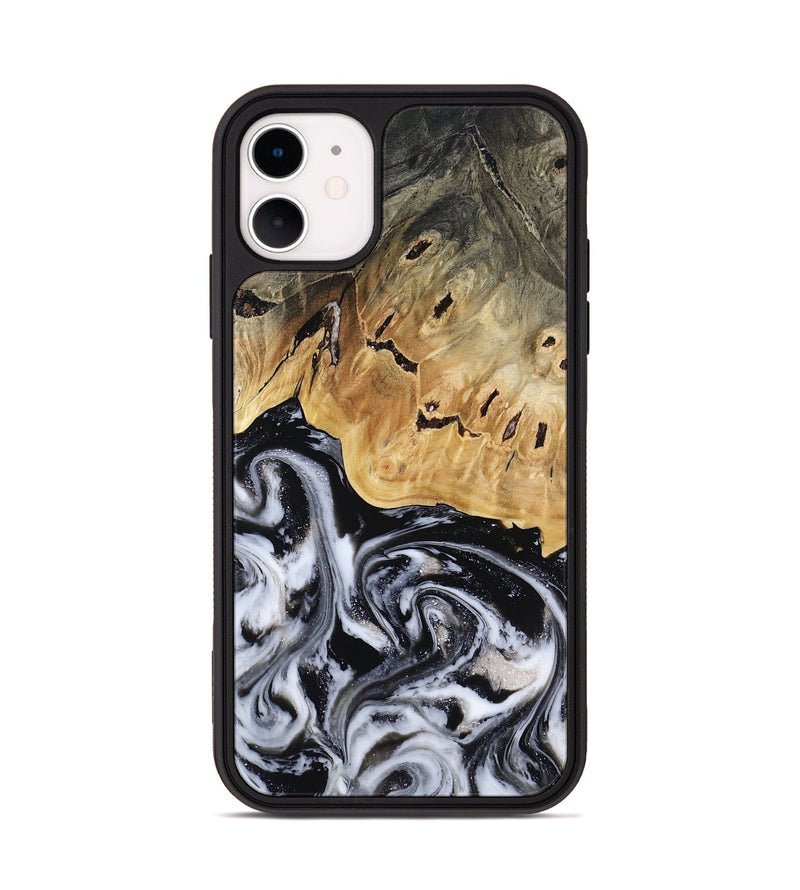 iPhone 11 Wood Phone Case - Oscar (Black & White, 817626)