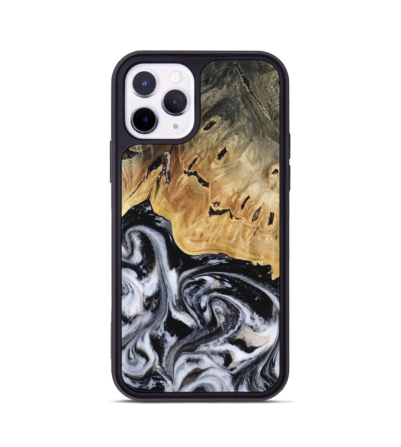 iPhone 11 Pro Wood Phone Case - Oscar (Black & White, 817626)