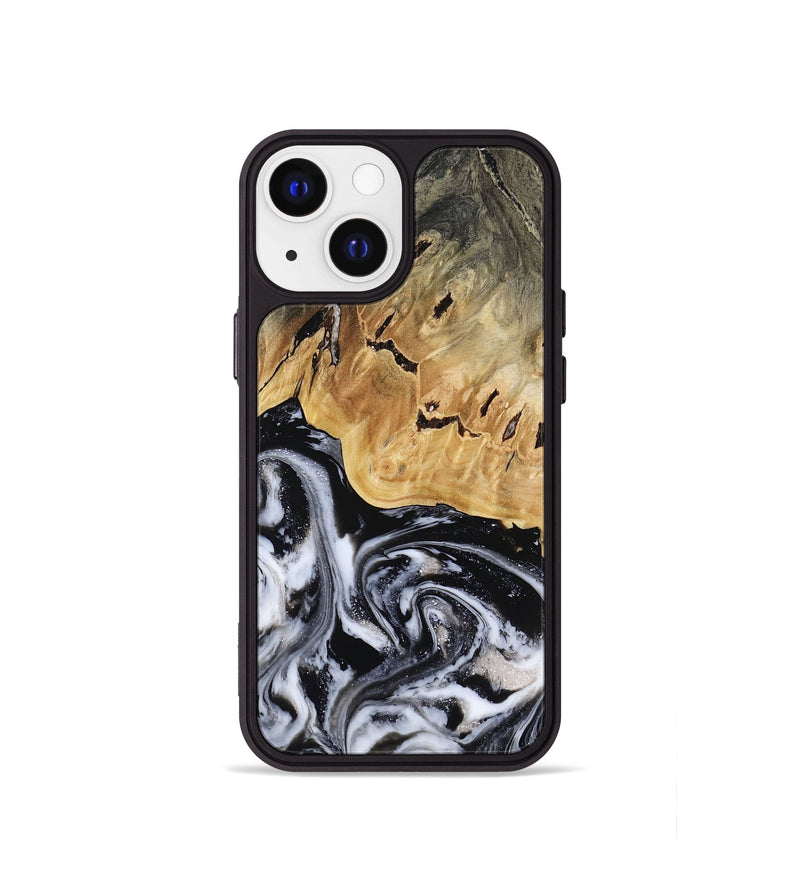 iPhone 13 mini Wood Phone Case - Oscar (Black & White, 817626)