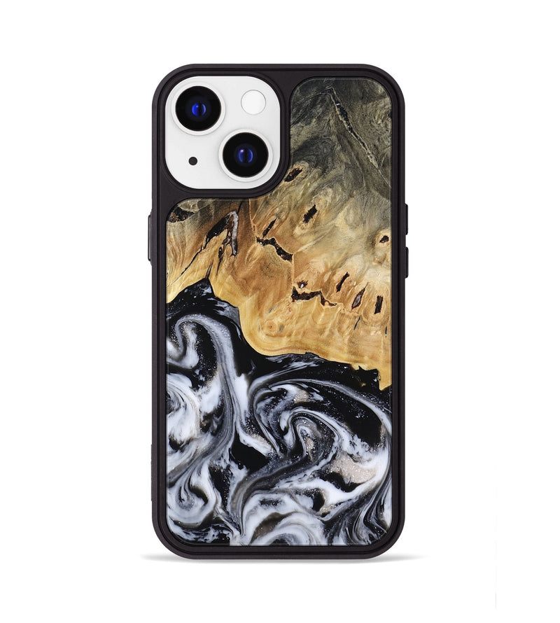 iPhone 13 Wood Phone Case - Oscar (Black & White, 817626)
