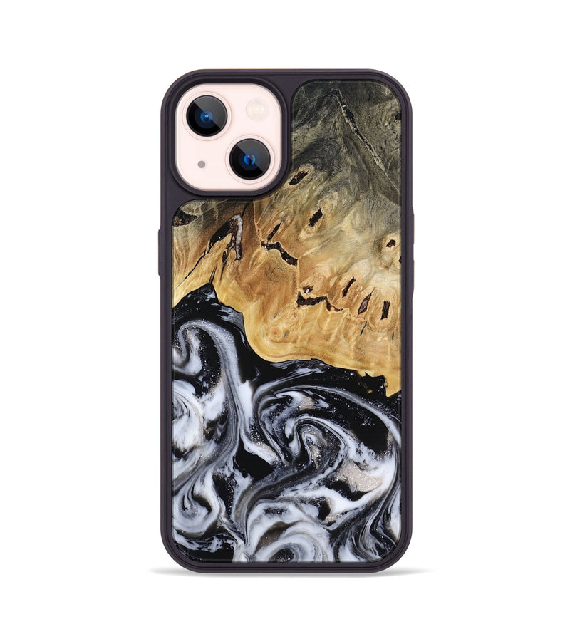 iPhone 14 Wood Phone Case - Oscar (Black & White, 817626)