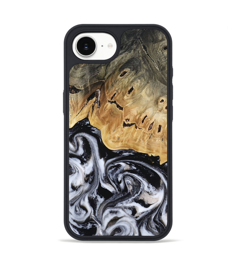 iPhone 16e Wood Phone Case - Oscar (Black & White, 817626)