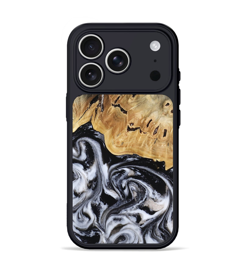 iPhone 17 Pro Wood Phone Case - Oscar (Black & White, 817626)